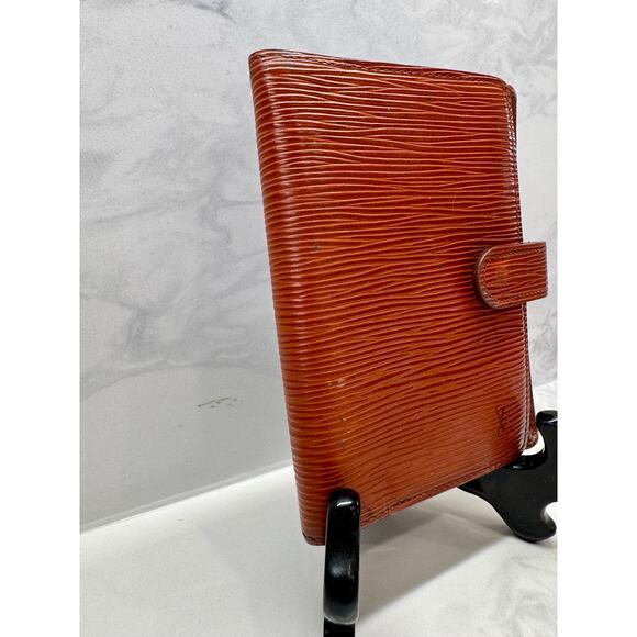 LOUIS VUITTON VINTAGE ORANGE CAMEL EPI LEATHER AGENDA MINI - Picture 6 of 10
